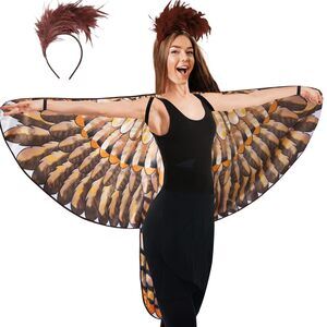 2446 Double-sided Adults Bird-wings Owl Costume For
